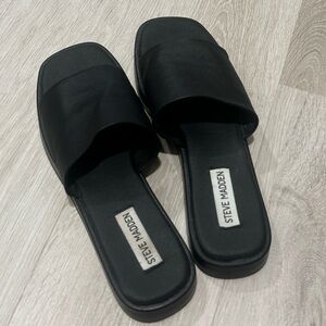 Steve Madden Black Women's Slide Sandals